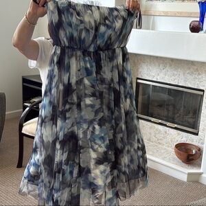 Sachin + Babi Blue and Black A-Line Midi Dress